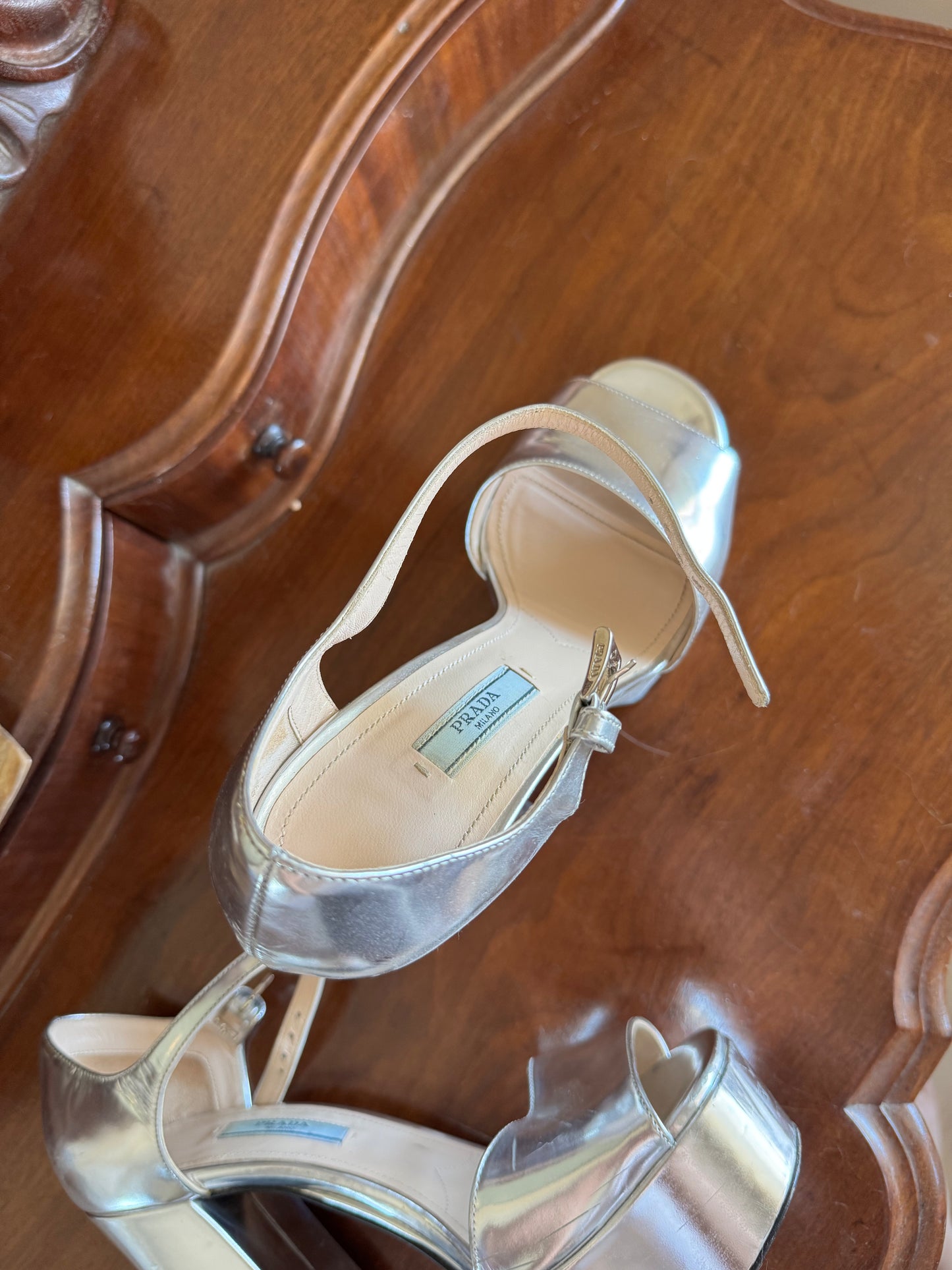 PRADA PLATFORM PUMPS SIZE 38