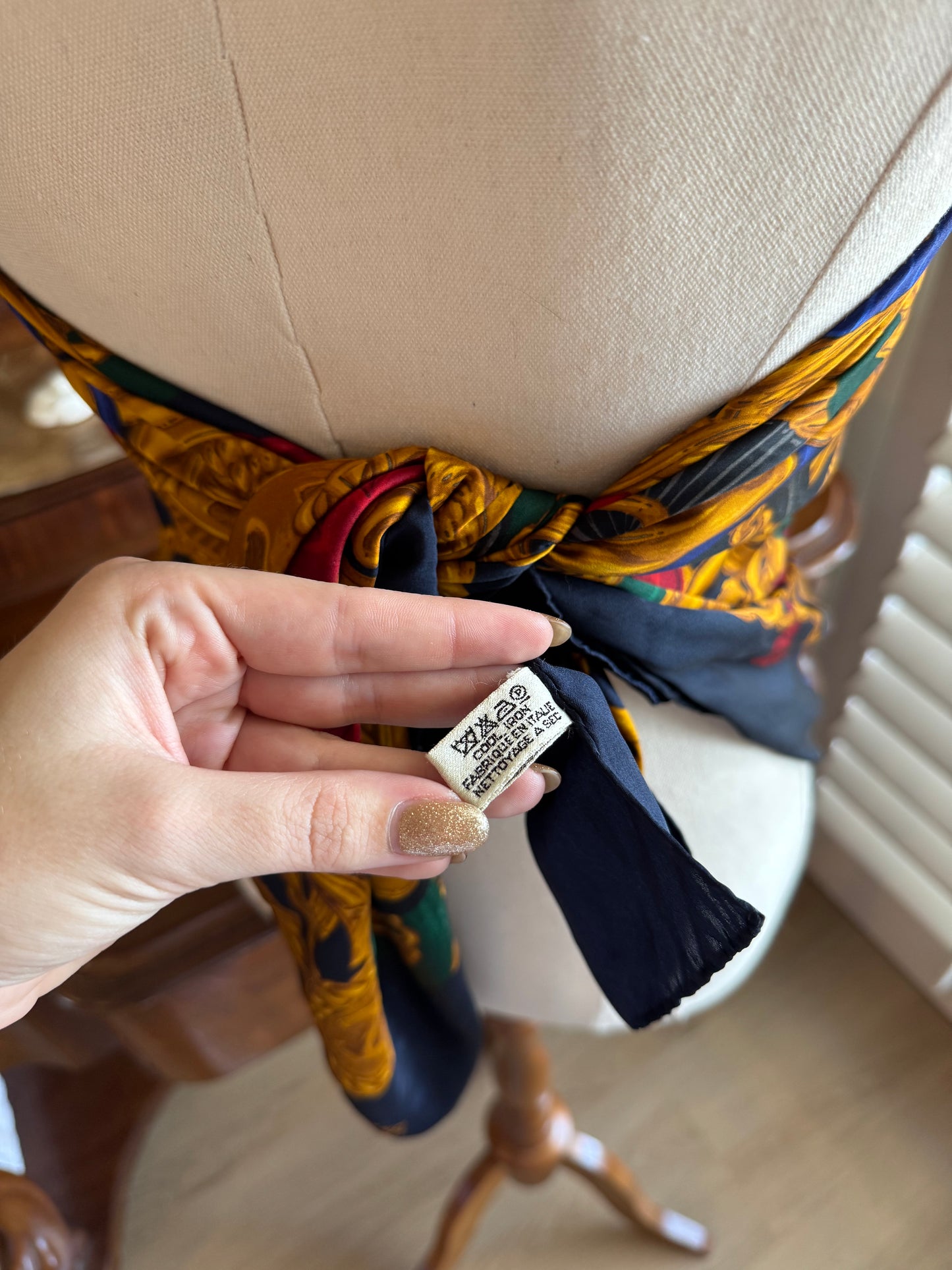 CHANEL MEDALLION SILK SCARF