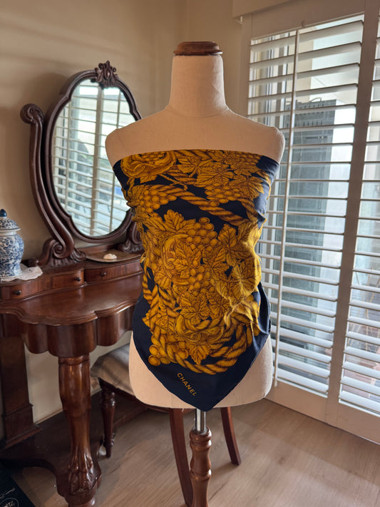 CHANEL SILK SCARF