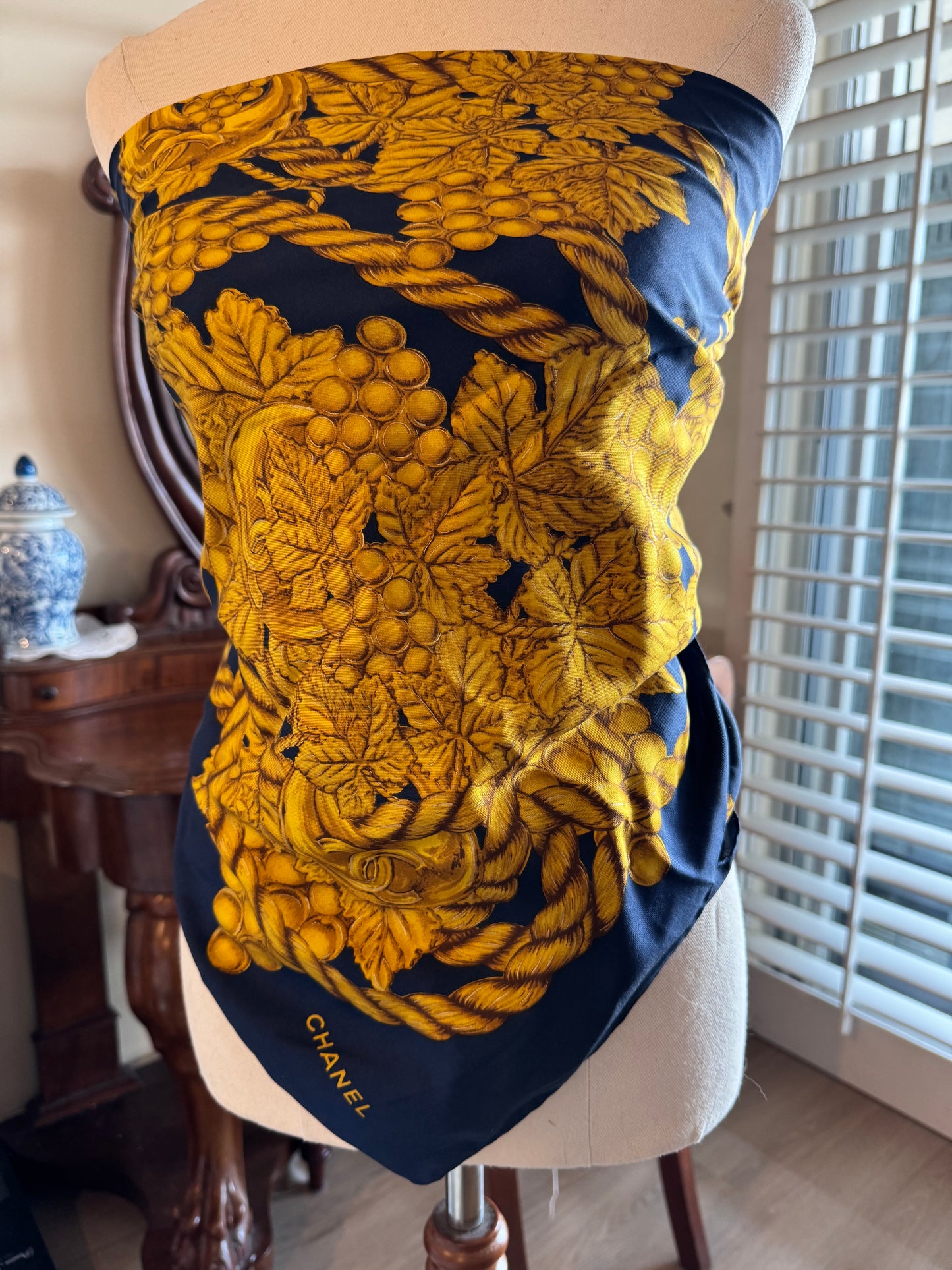 CHANEL SILK SCARF