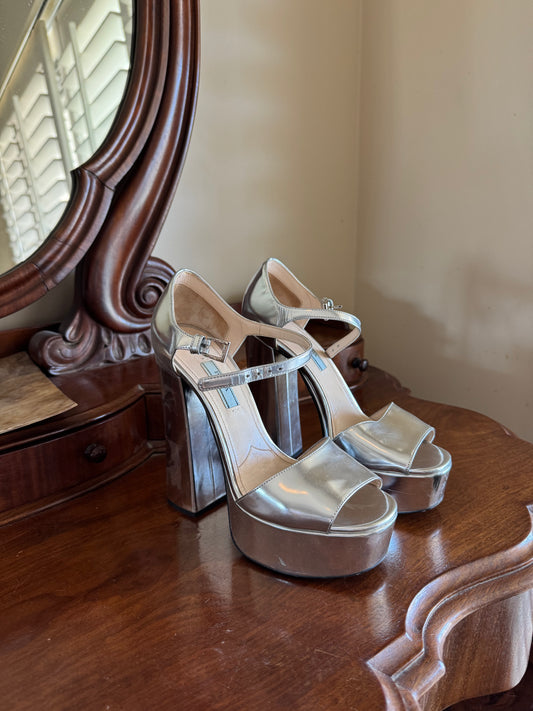 PRADA PLATFORM PUMPS SIZE 38