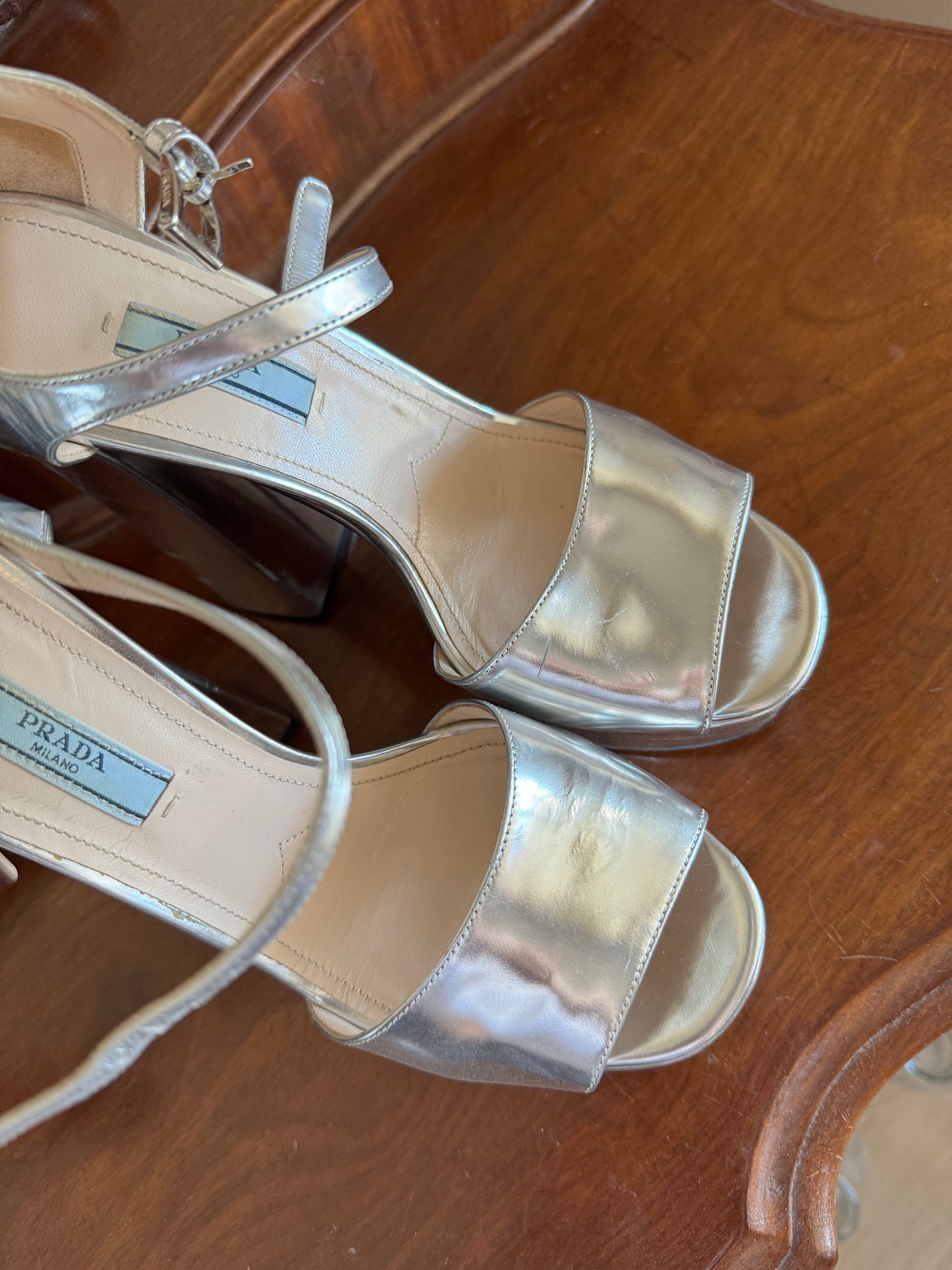 PRADA PLATFORM PUMPS SIZE 38