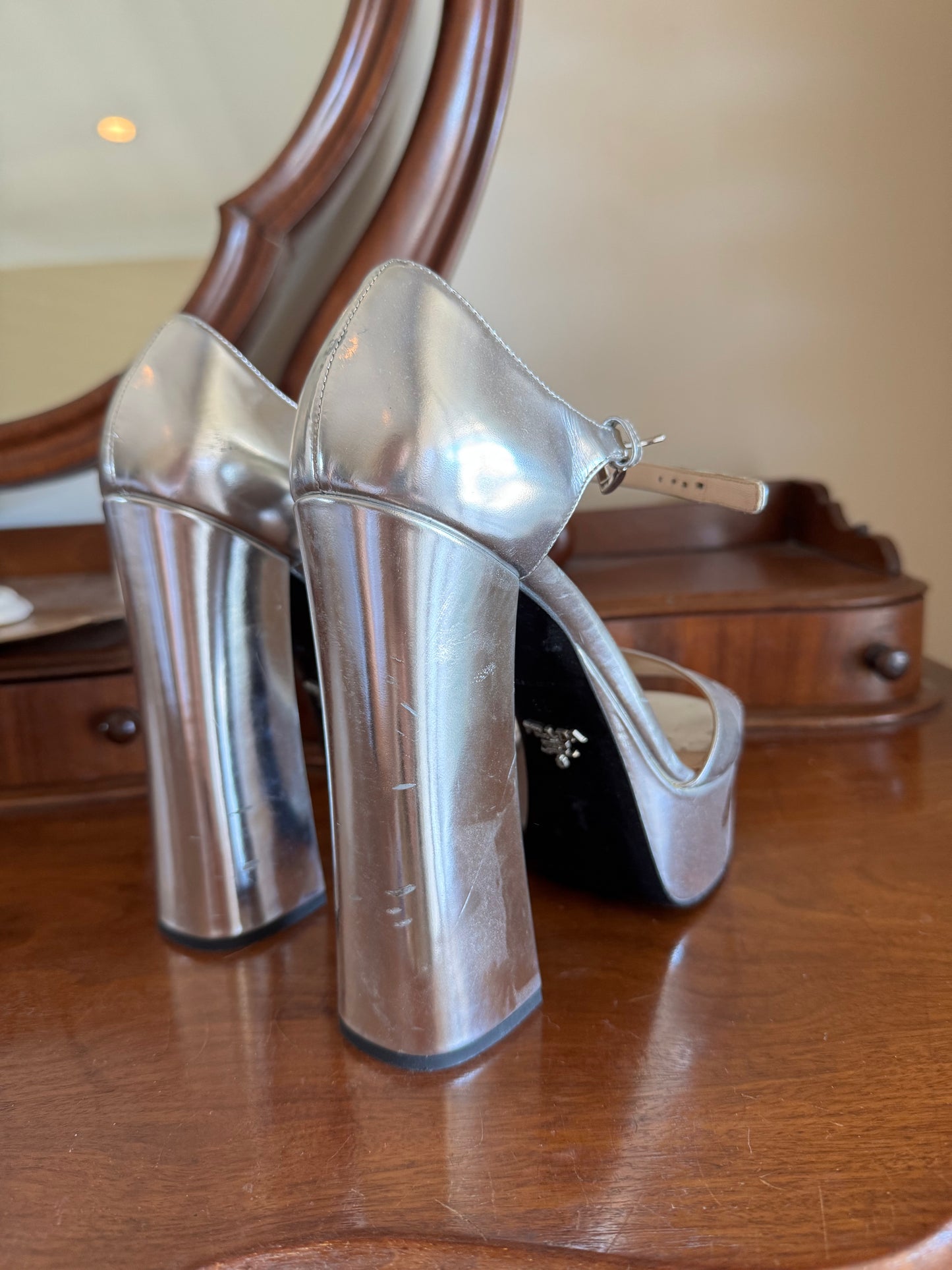 PRADA PLATFORM PUMPS SIZE 38