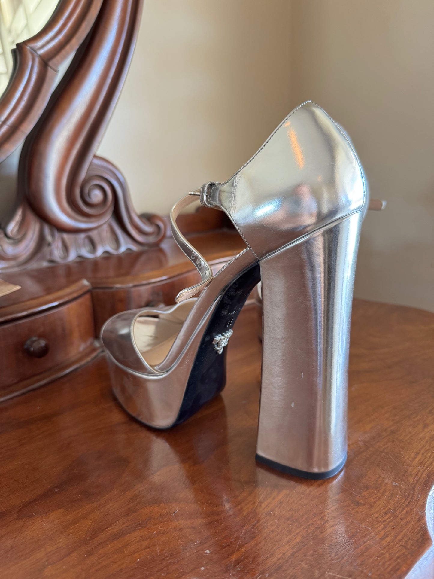 PRADA PLATFORM PUMPS SIZE 38